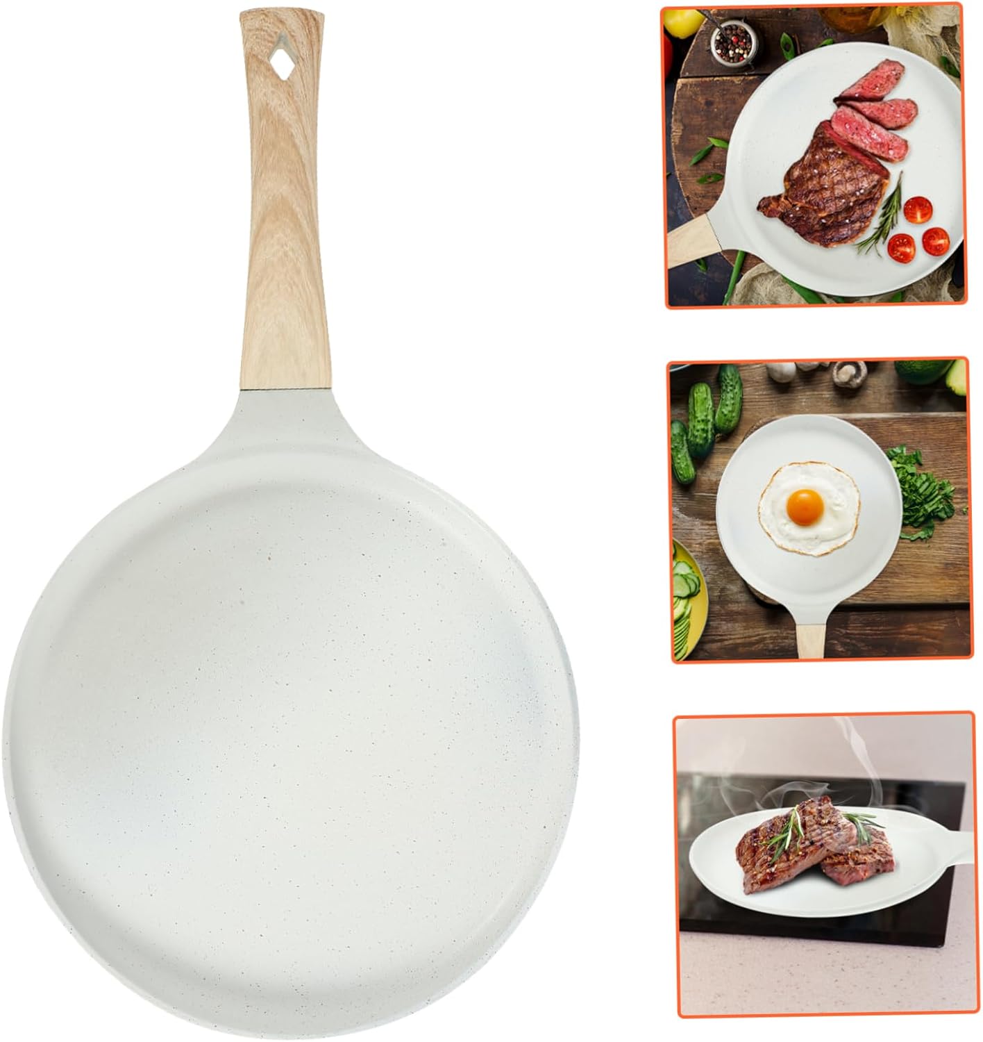 ABOOFAN Medical Stone Nonstick Frying Pan Skillet for Eggs Steaks and Everyday Cooking Non Stick Coating Compatible with Induction and Gas Stovetops