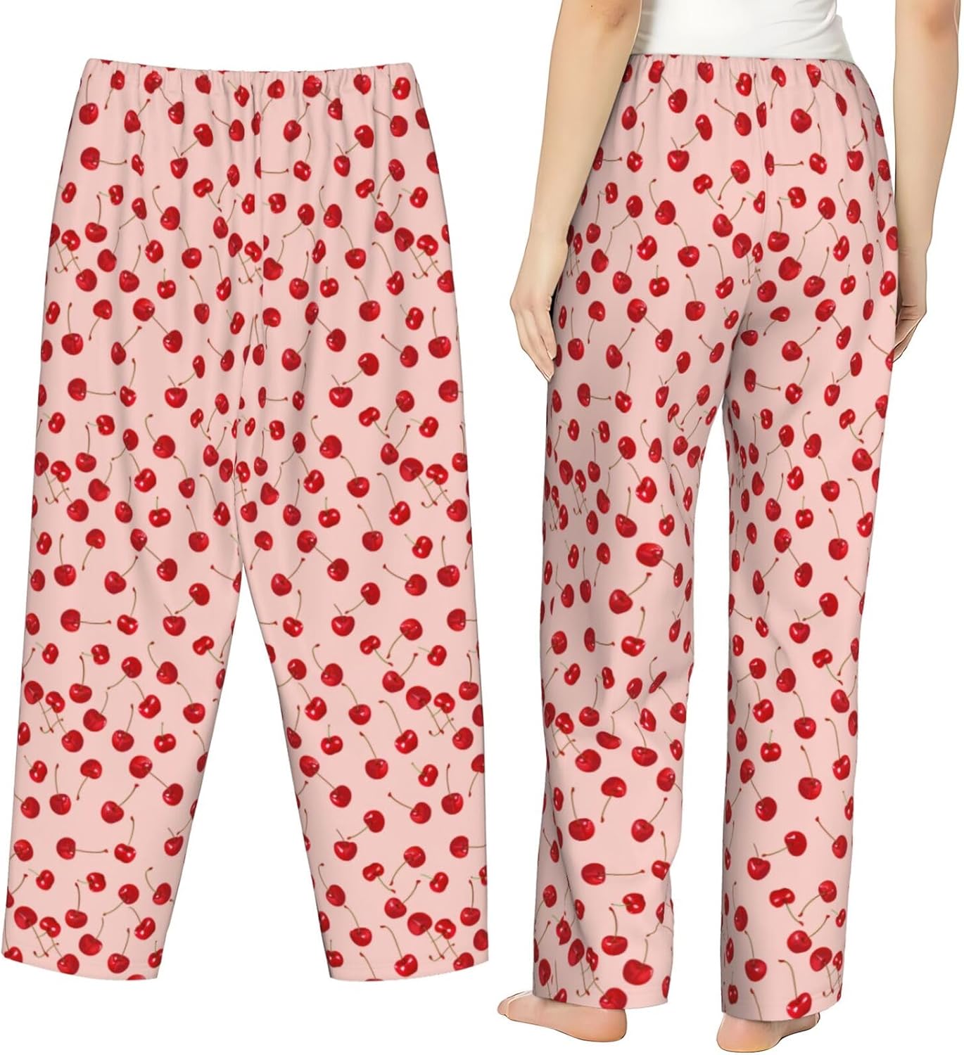 Women Comfy Pajama Pants Stretch Sleepwear Lounge Pants With Pockets & Drawstring - Image 3
