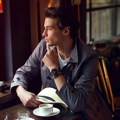 LIGE Wrist Watches for Men Waterproof Dress Vintage Work Casual Stainless Steel 3ATM Water Resistant Japanese Quartz Movement Date Display Business Retro Minimalist Thin Mens Analog Watch