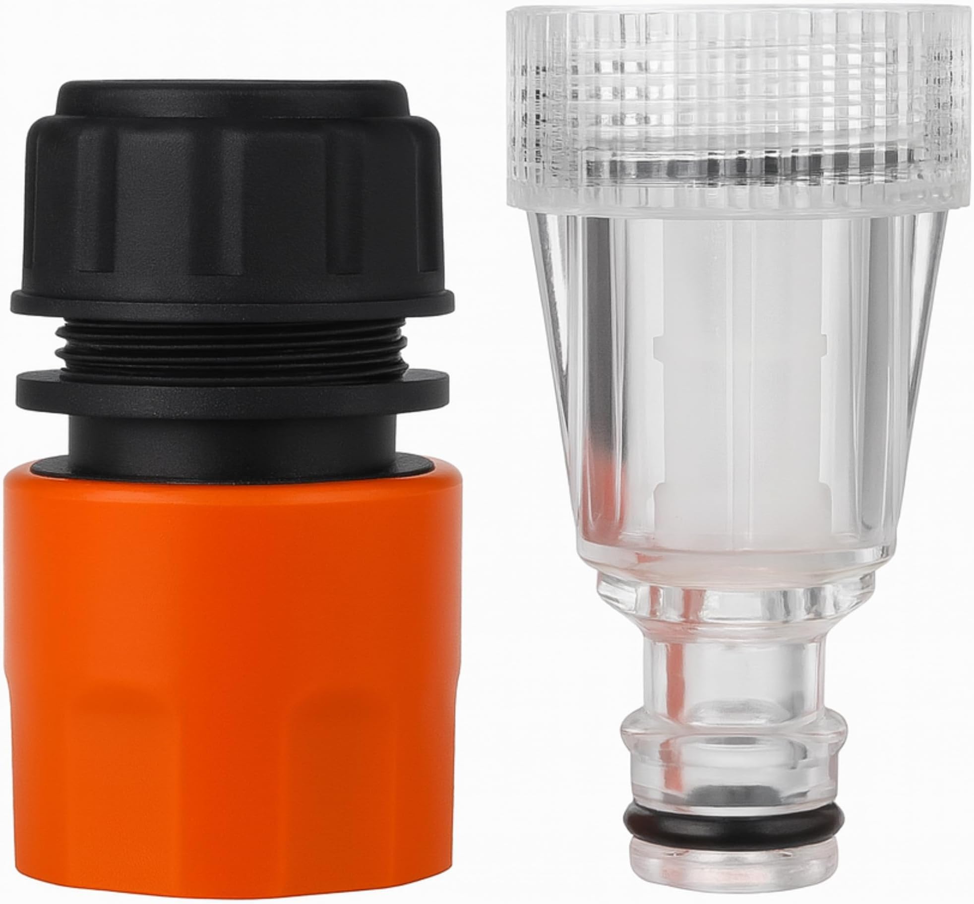 DEXURIES Universal 3/4" Water Inlet Filter for High-Pressure Washer Inlet Water Filter Connector Nipple/Nozzle Accessory (Quick Connector & Inlet Filter)
