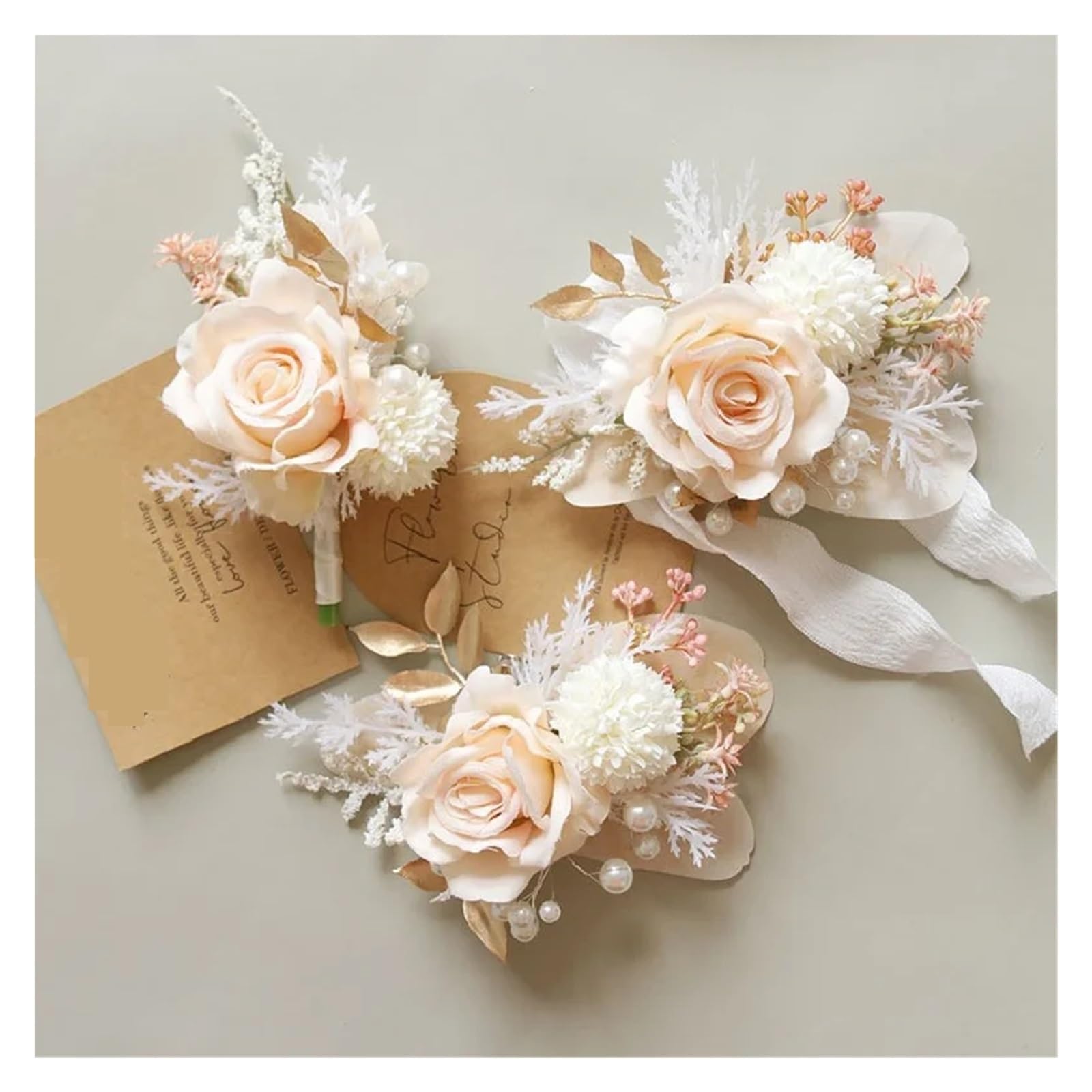 Ansteckblume BräUtigam Hochzeits-Handgelenk-Korsagen und Boutonnieres, Hochzeitssträuße, künstliche/simulierte Damen-Boutonnieres, Schulter-Corsagen | A Boutonnieres