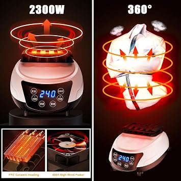 Portable Clothes Dryer 2300W Electric Laundry Drying with Knob Control and 180min for Light Clothes Underwear and More