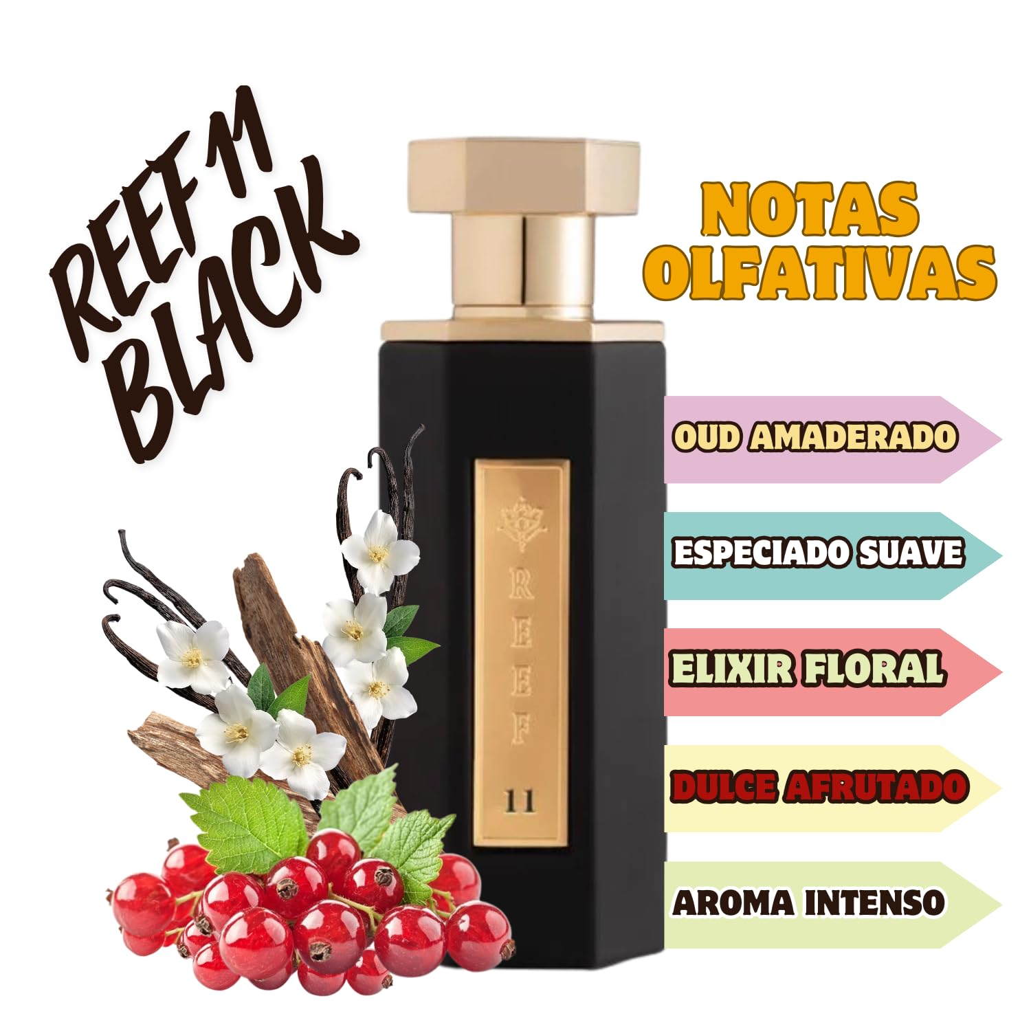 Reef 11 Perfume Árabe Reef Perfumes Árabes Elixir Perfume Reef 11 Oud De Parfum Arabian Extracto De Perfume De Dubai Original Fragancia De Lujo Unisex Perfume De Mujer Eau Perfume Para Hombre 100ml