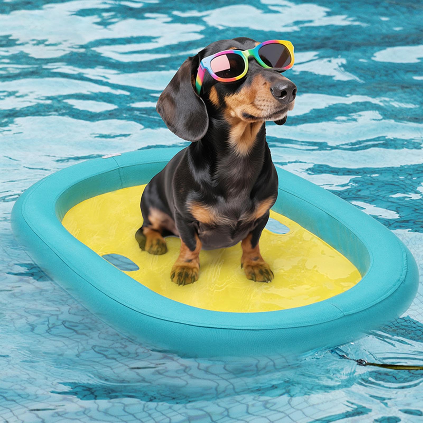 Flotador para Perros En Piscina,Soporte Estable para Natación Canina | Colchoneta Flotante Ligera Impermeable Accesorios Acuáticos Exteriores para Jardín Río Patio