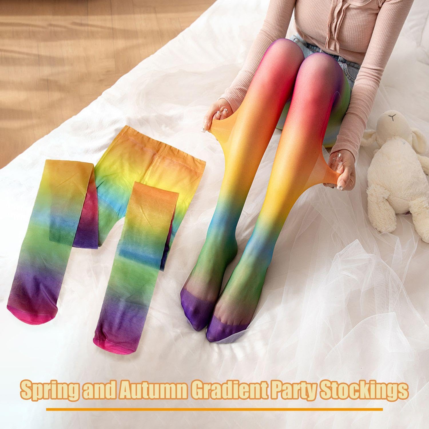 TVSVKWE 2 Pieces Of Colorful Stockings, Fashionable And Personalized, Suitable For Daily Wear And Special Occasions - Image 4