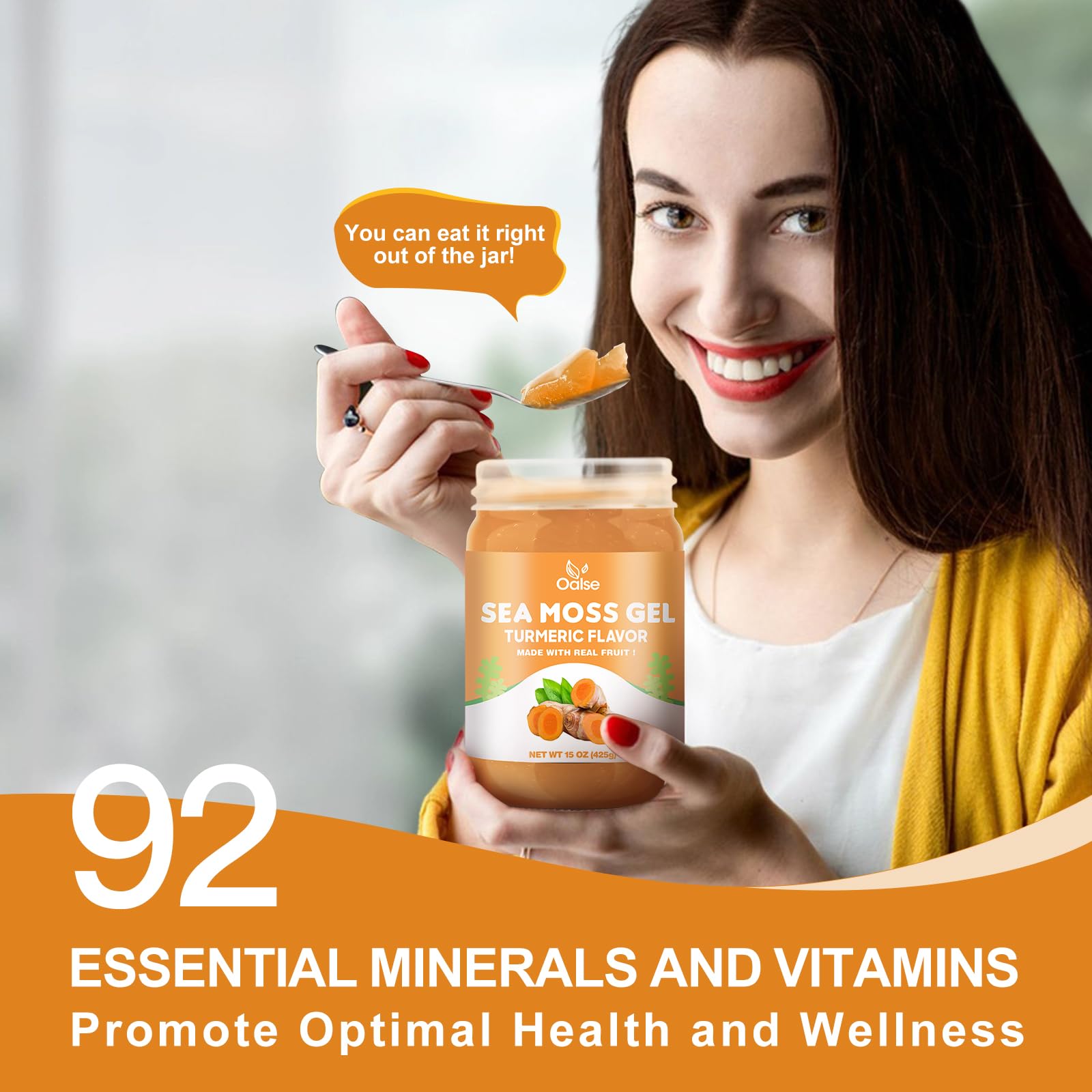 Amazon.com: OALSE (14.5 OZ Irish Sea Moss Gel Turmeric Flavor