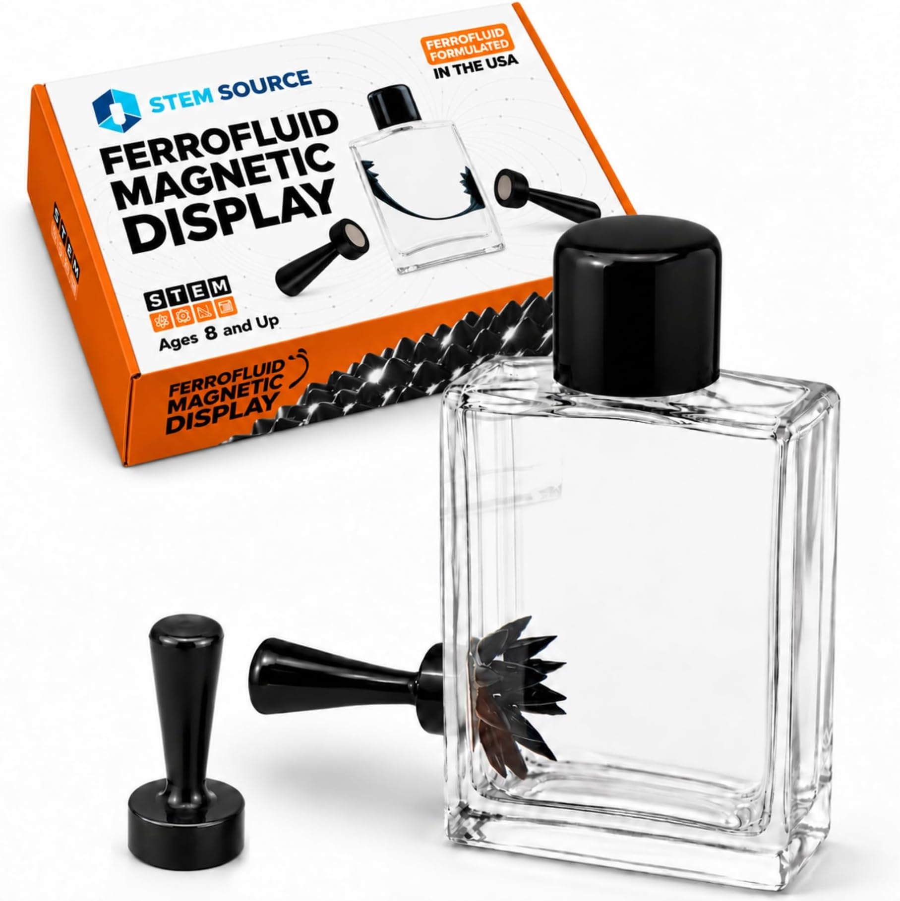 Dancing Ferrofluid Display Magnetic Ferrofluid Visualizer Toy w/ 2 Magnets