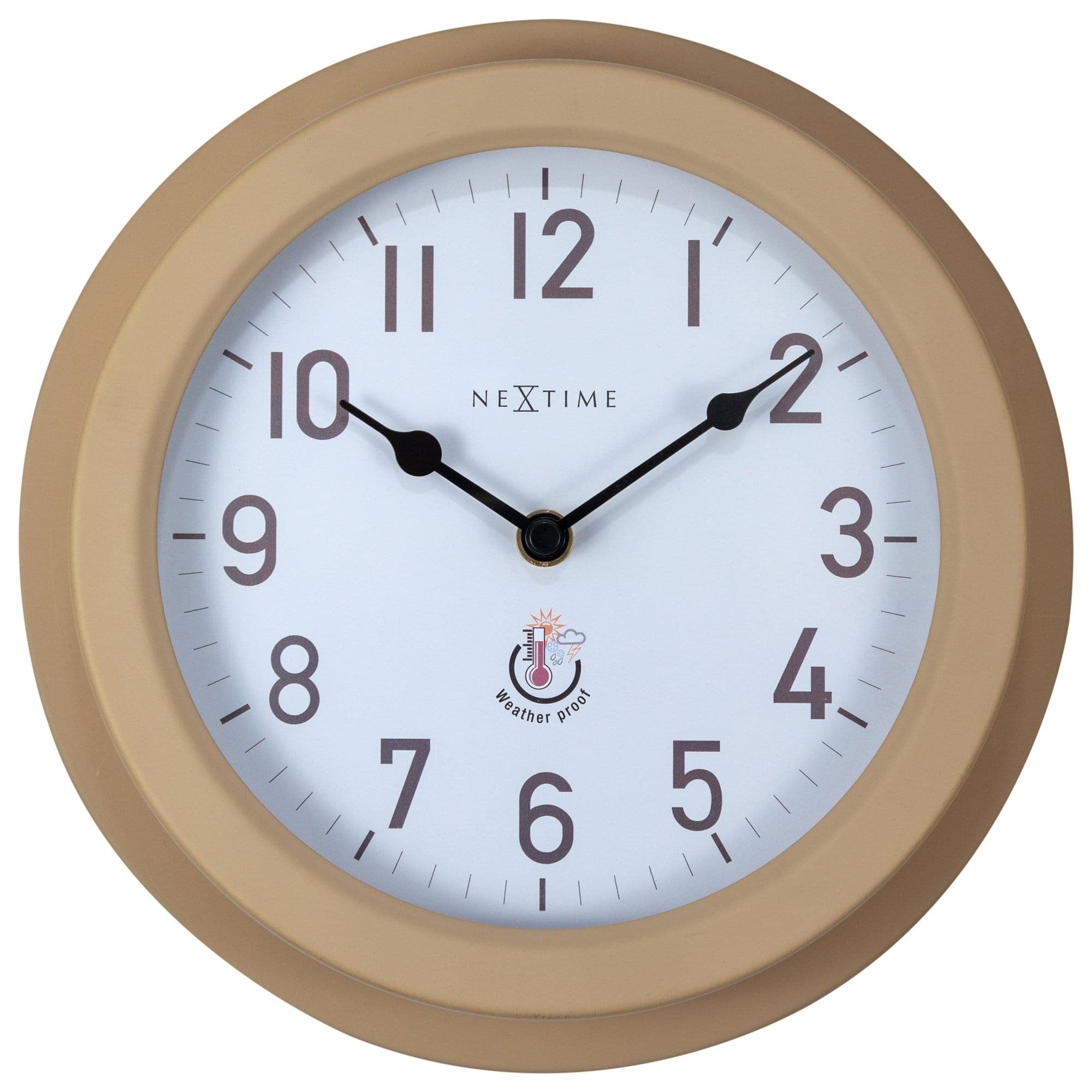 Horloge extérieure NeXtime Poppy marron étanche 22 cm suspendre
