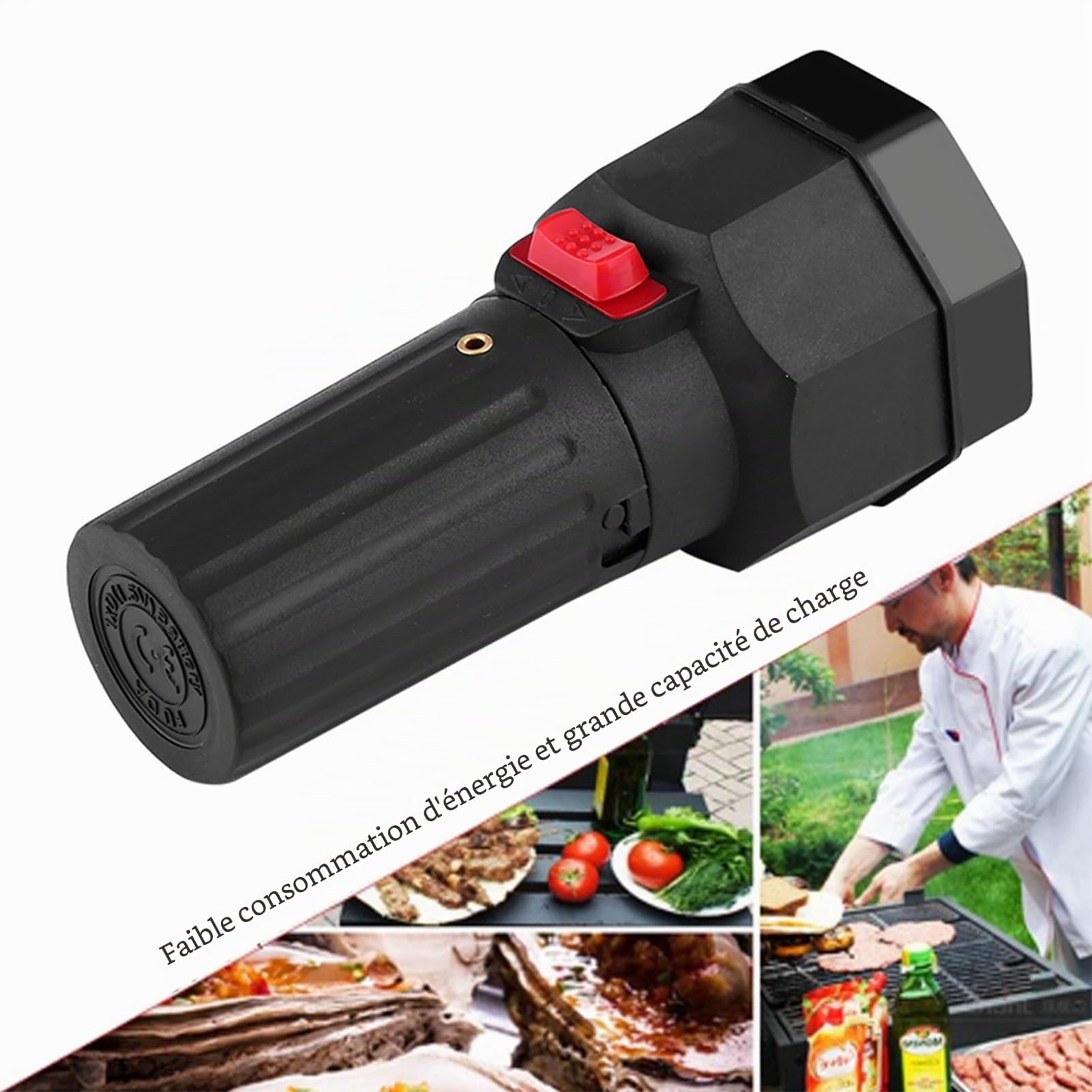 Estink Moteur de Rôtissoire, Moteur de Tourne-Broche Électrique 1,5V - Vitesse Sortie 3~3,5 tr/min - Compact et Résistant à la Chaleur pour Barbecue - FD601A‑1