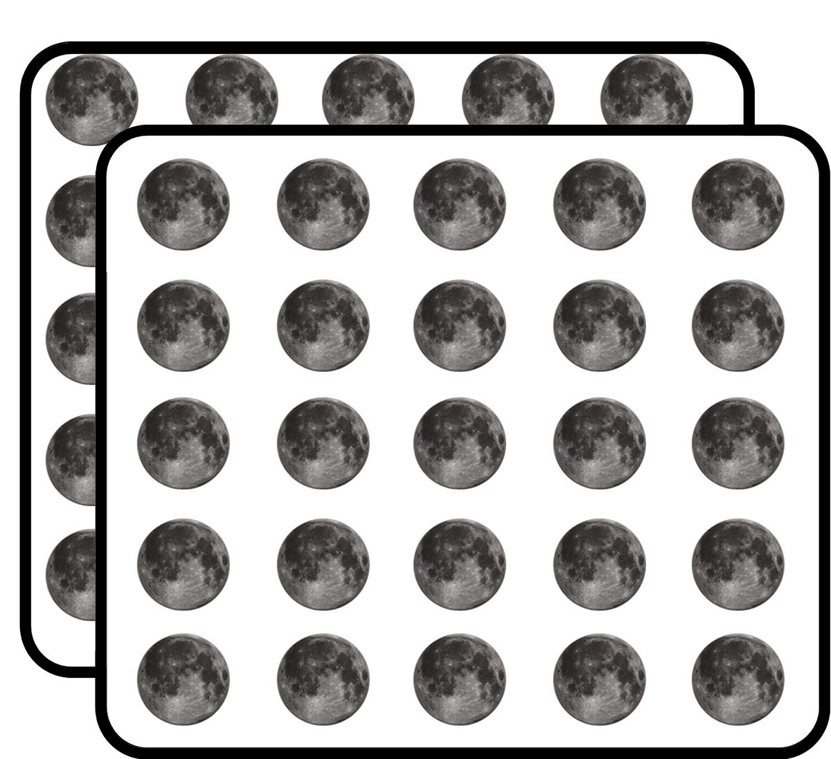 Full Moon NASA Photo Sticker for Scrapbooking Waterproof Vinyl Stickers for Water Bottle, Laptop & Phone Case 50 Pack