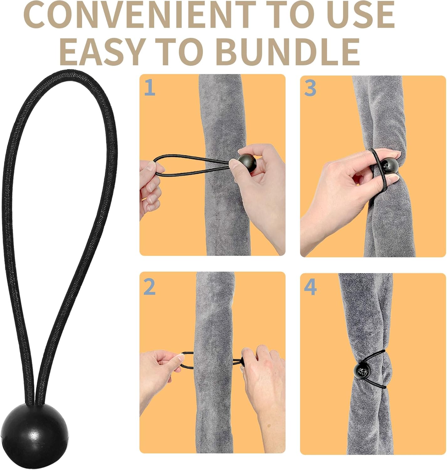 28PCS Ball Bungee Cords 6 Inch, Small Bungee Cords Bungee Balls for Tarp Canopy, Camping Tent, Gazebo, Awning, Bungee Cord Balls Heavy Duty Fixed Hoses, Indoor&Outdoor UV Resistant