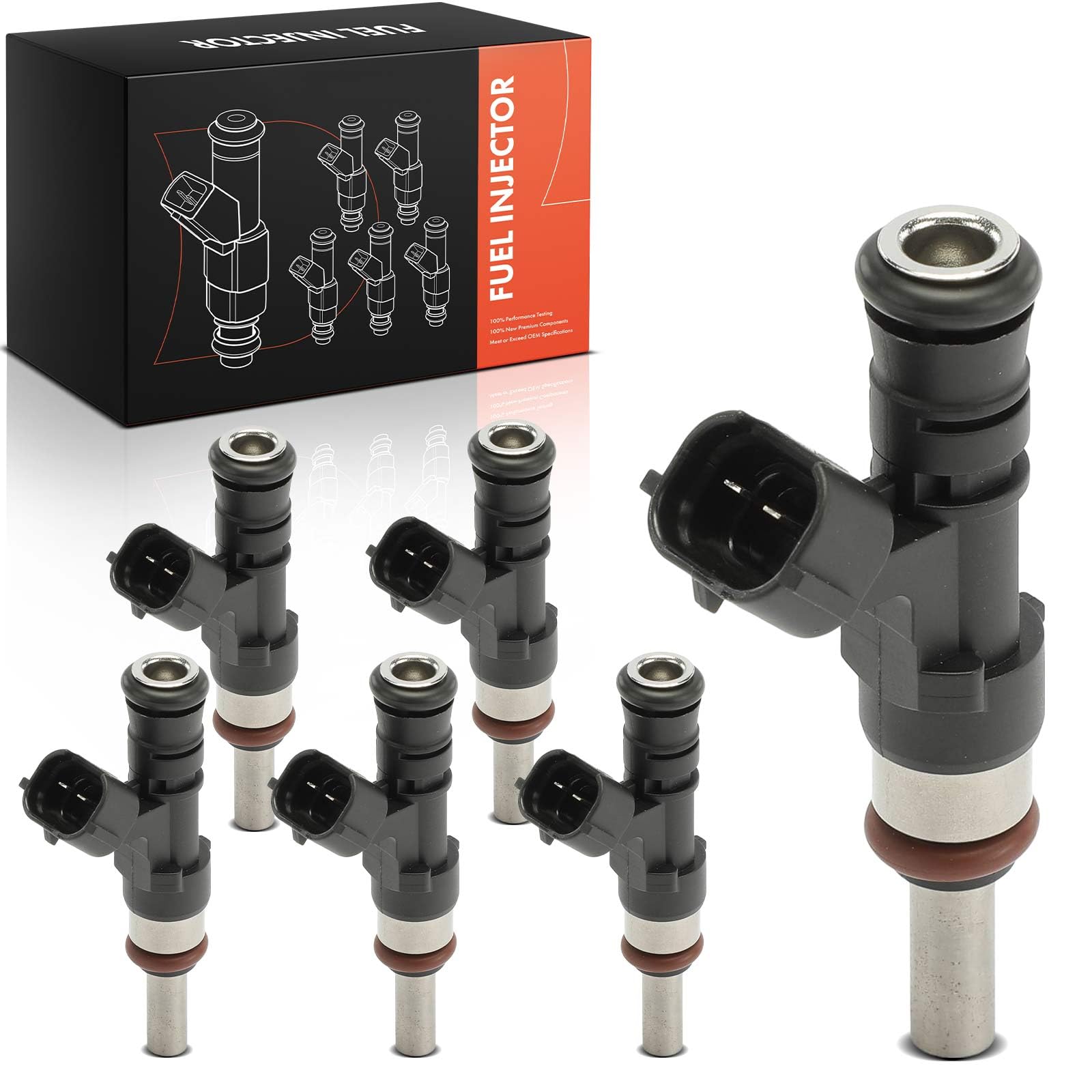 Frankberg 6x Válvulas de inyección Compatible con TT 8J3 3.2 V6 quattr.o A3 Sportback 8PA 3.2 V6 quattr.o TT Roadst.e.r 8J9 3.2 V6 quattr.o E.O.S 1F7 1F8 3.2 V6 Golf V 1K1 3.2 R32 4.moti.o.n 85212262
