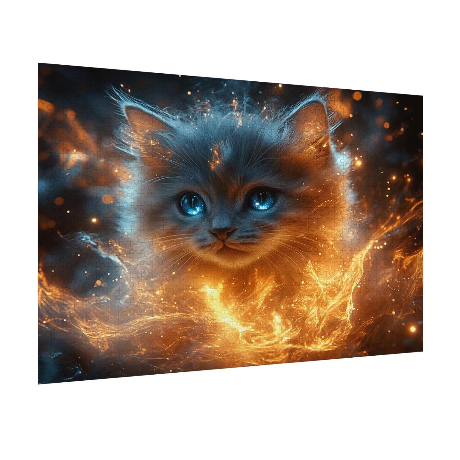 Puzzle 5000 Teile für Erwachsene, 3D Puzzle Katzen Holzpuzzles, n-501 | Puzzlematte Traum, Heimunterhaltung, Entspannung Meditationspuzzle, Impossible Klassische Jigsaw Puzzles, Home Decoration