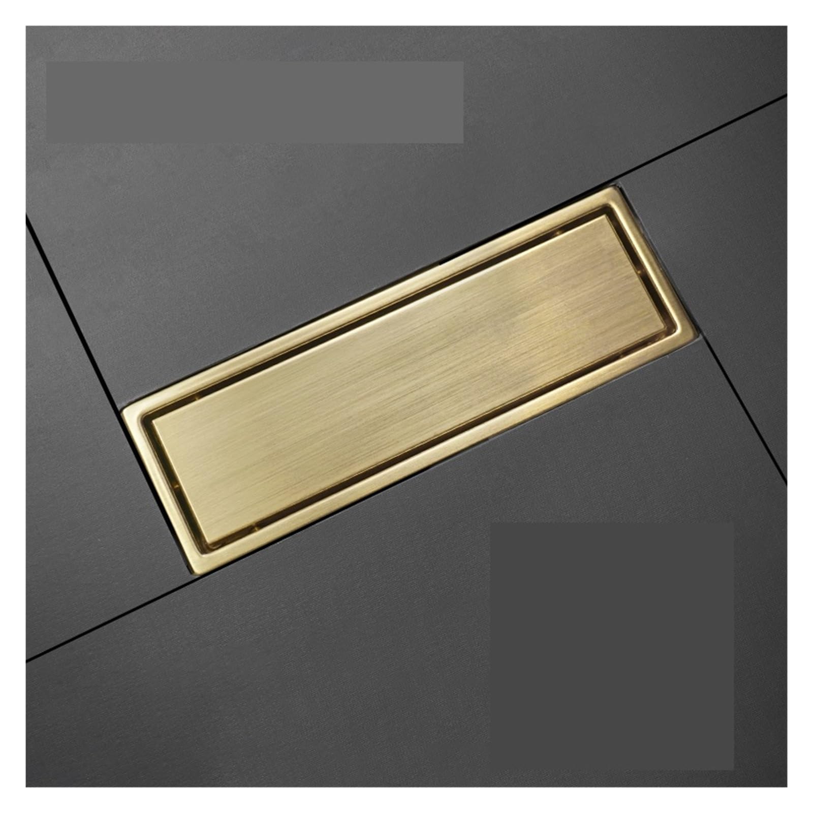 Desagüe Invisible de Acero Inoxidable para Suelo - Tapa de desagüe Rectangular Alargada para baño y Ducha de Cocina - Canal de desagüe de Sellado Profundo BG - Fácil instalación - Diseño Mod