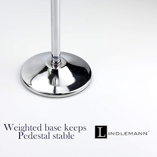 Miniatura 8 de Tall Silver Candle Holders for Table Centerpiece Set of 2 13" + 10" - Bling Candle Holders, Silver Crystal Candle Holders - includes Candle