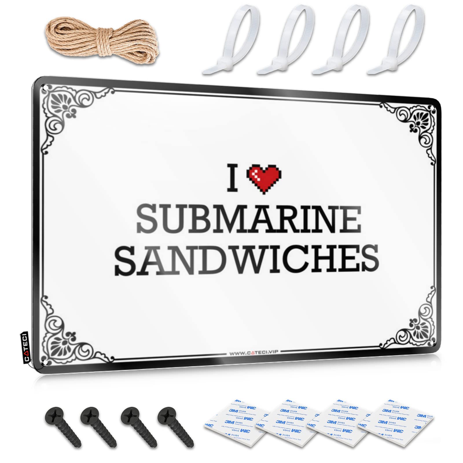 Cool Bathroom Stuff Nice Plaque | I Love Submarine Sandwiches Small For Bathroom Living Room(20X30CM)