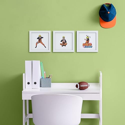 Miniatura 8 de Trends International Gallery Pops Naruto Shippuden - Sasuke Uchiha Amaterasu - Arte de pared, versión enmarcada blanca, 12 x 12 pulgadas