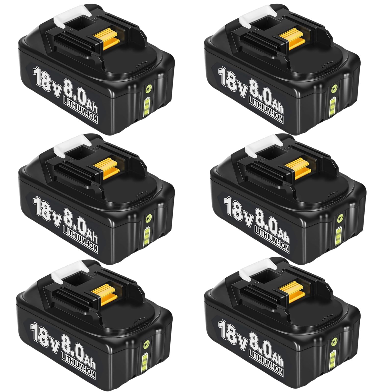 18V 8000mAh Akkus für Makita Akku 18V, kompatibel mit Makita 18V Akku BL1850, BL1850B, BL186