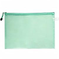 Vista 12 de Carpeta de documentos A5 de malla de plástico con cremallera para la escuela Oficina Viajes Bolsas de almacenamiento Amarillo