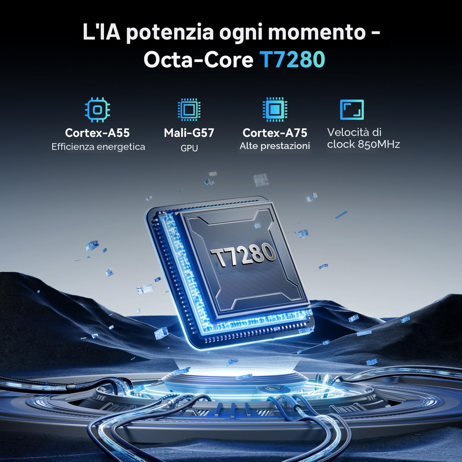 TABWEE Tablet 12 Pollici con Tastiera, 48 GB RAM+ 256 GB ROM, 10000 mAh | 1600*2400 QHD+, Widevine L1, 16 MP+8 MP, Gemini AI , GPS, Tablet in Offerta con Sim (Garanzia di 4 Anni)