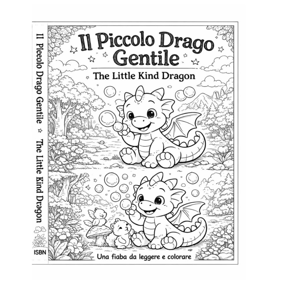 Il Piccolo Drago Gentile: Una fiaba da leggere e colorare