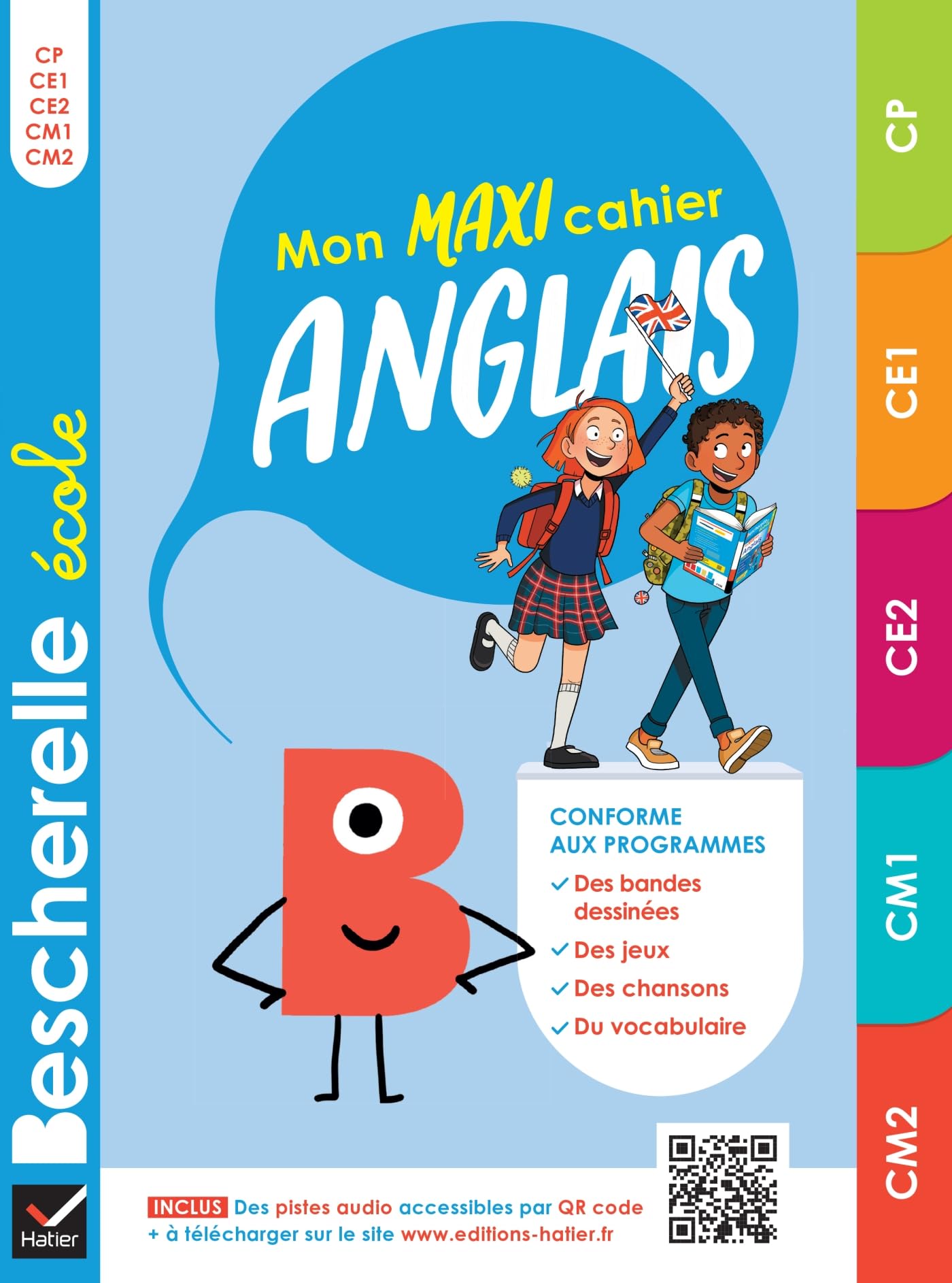 Bescherelle école - Mon maxi cahier d'anglais (CP, CE1, CE2, CM1, CM2): règles et exercices corrigés
