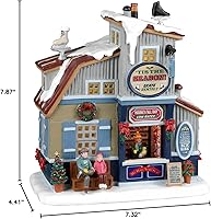 Vista 3 de Lemax Christmas Village Tis The Season Skate Rentals funciona con pilas Led -25883