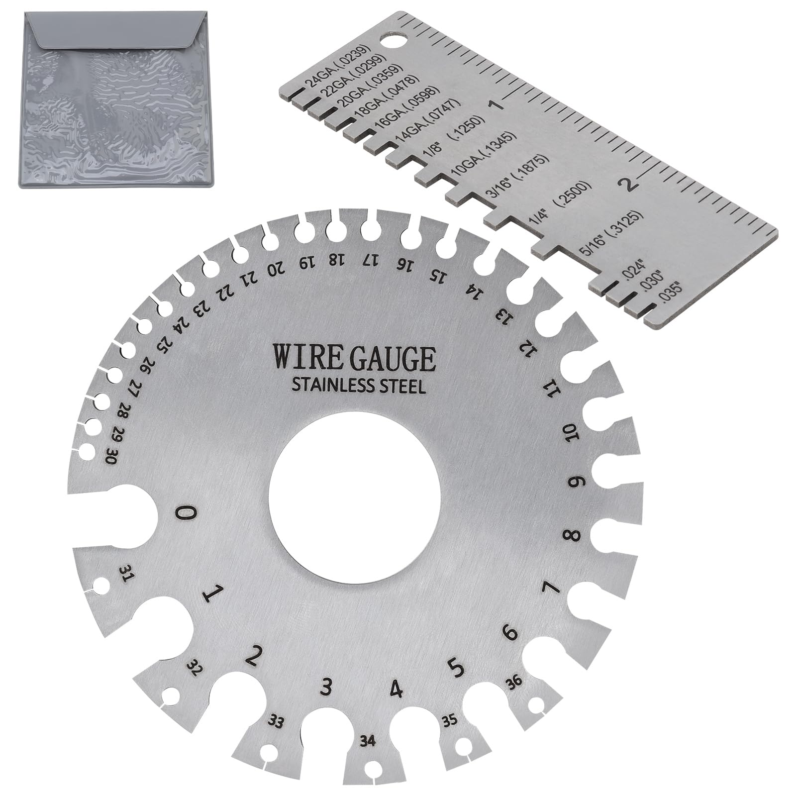 WIKISTORE JAUGE D'ÉPAISSEUR PROFESSIONNEL 0.03-1.00 Mm, Jauge D'Épaisseur Avec 32 Lames De Précision, Plage De Mesure 0.03 Mm à 1.00 Mm, Instrument Indispensable Pour La Mesure Des Interstices