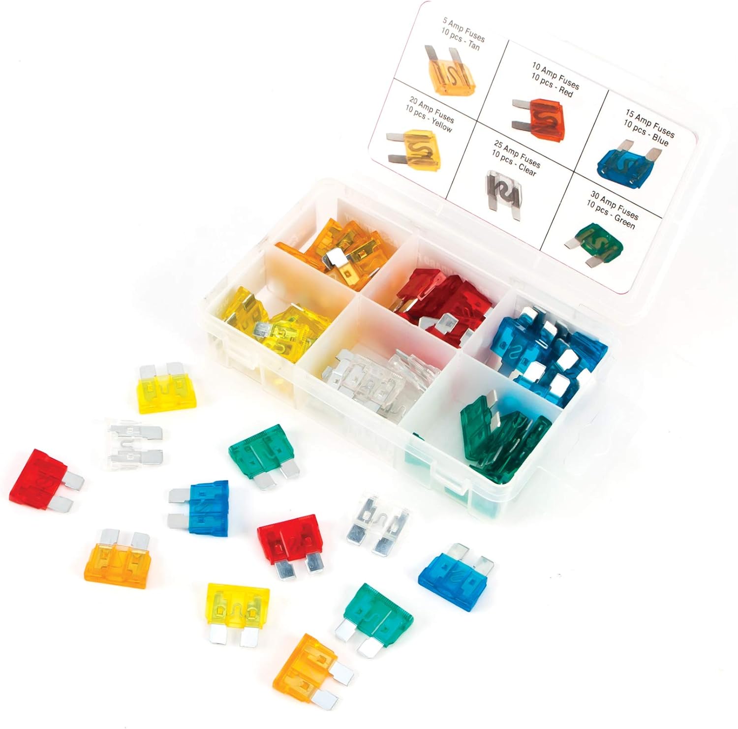 Performance Tool W5375 60pc AGC Glass Fuse Assortment : Everything Else