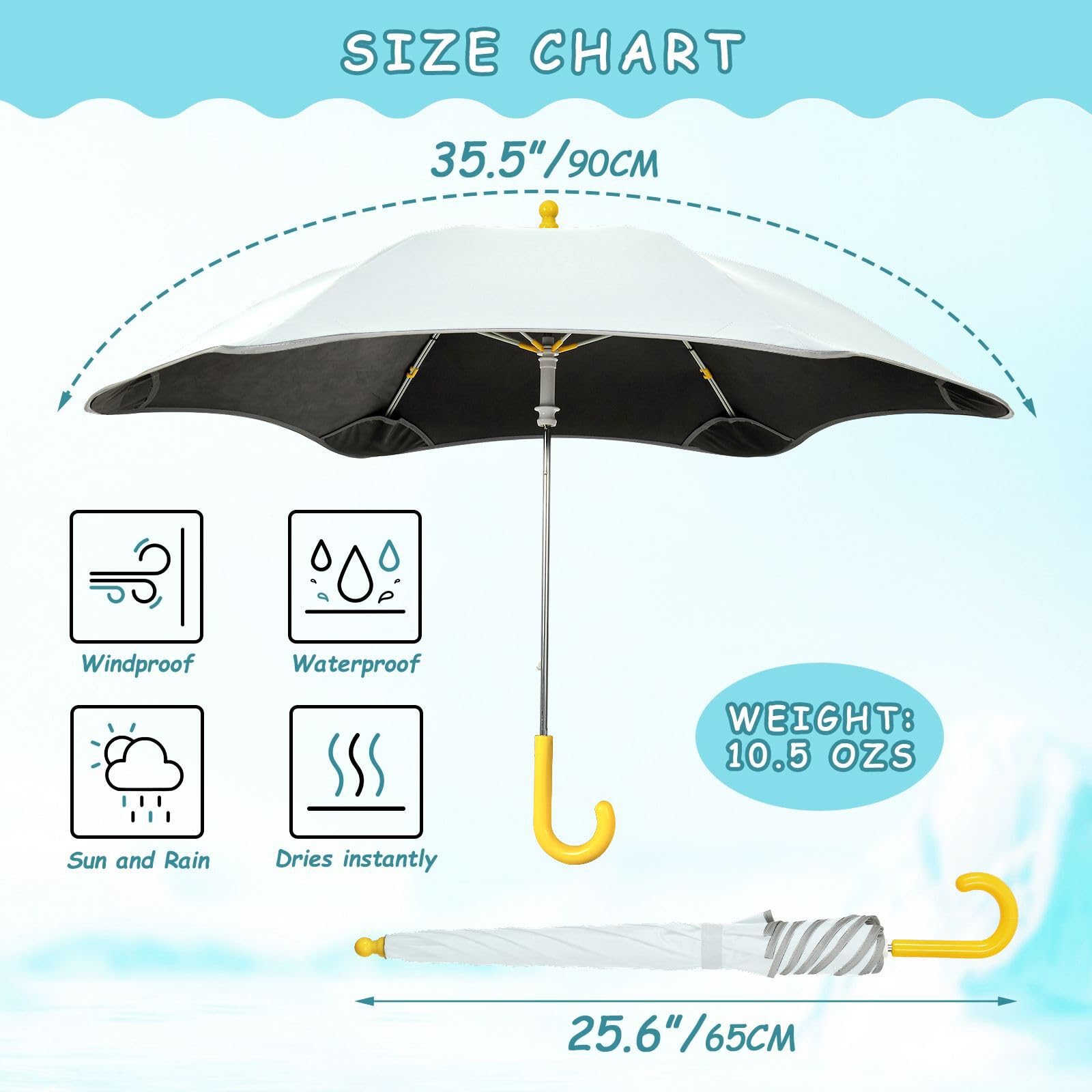 GuoChe Parapluie léger avec cadre antirouille