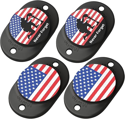 GMW Paquete de 4 imanes para pistola (paquete de 2 banderas de Estados Unidos x 2 unidades Love The Fallen)