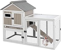 Vista 11 de Jaula para conejos interior - Jaula de madera para conejos de 91 cm con ruedas, jaula para conejos, jaula para conejillos de indias, bandeja