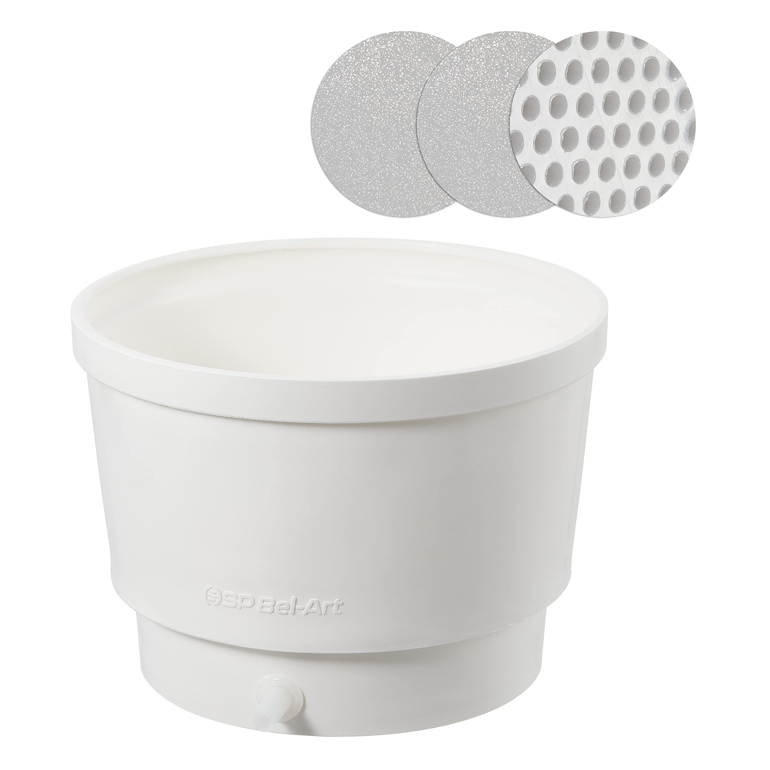 Scienceware Polyéthylène Buchner Entonnoir de table avec Medium Porosité plaque fixe, 10.25" Funnel, blanc, 1