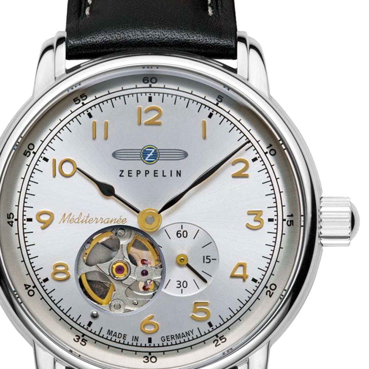 Zeppelin 9666-1 Méditerranée Herren Automatikuhr Open Heart 40 mm