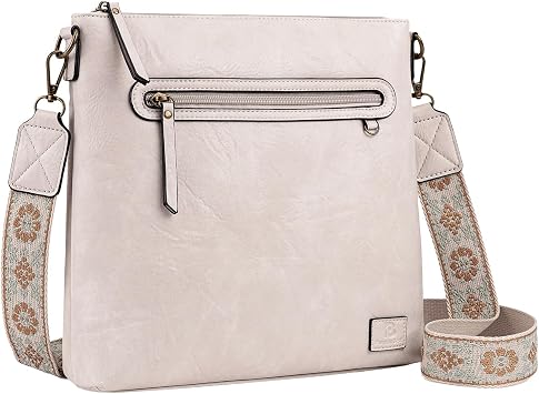 Pomelo Best Women s Medium Crossbody Bag   Lightweight Vegan Leather Handbag for Women with Wide Adjustable Shoulder Strap and Card Pockets