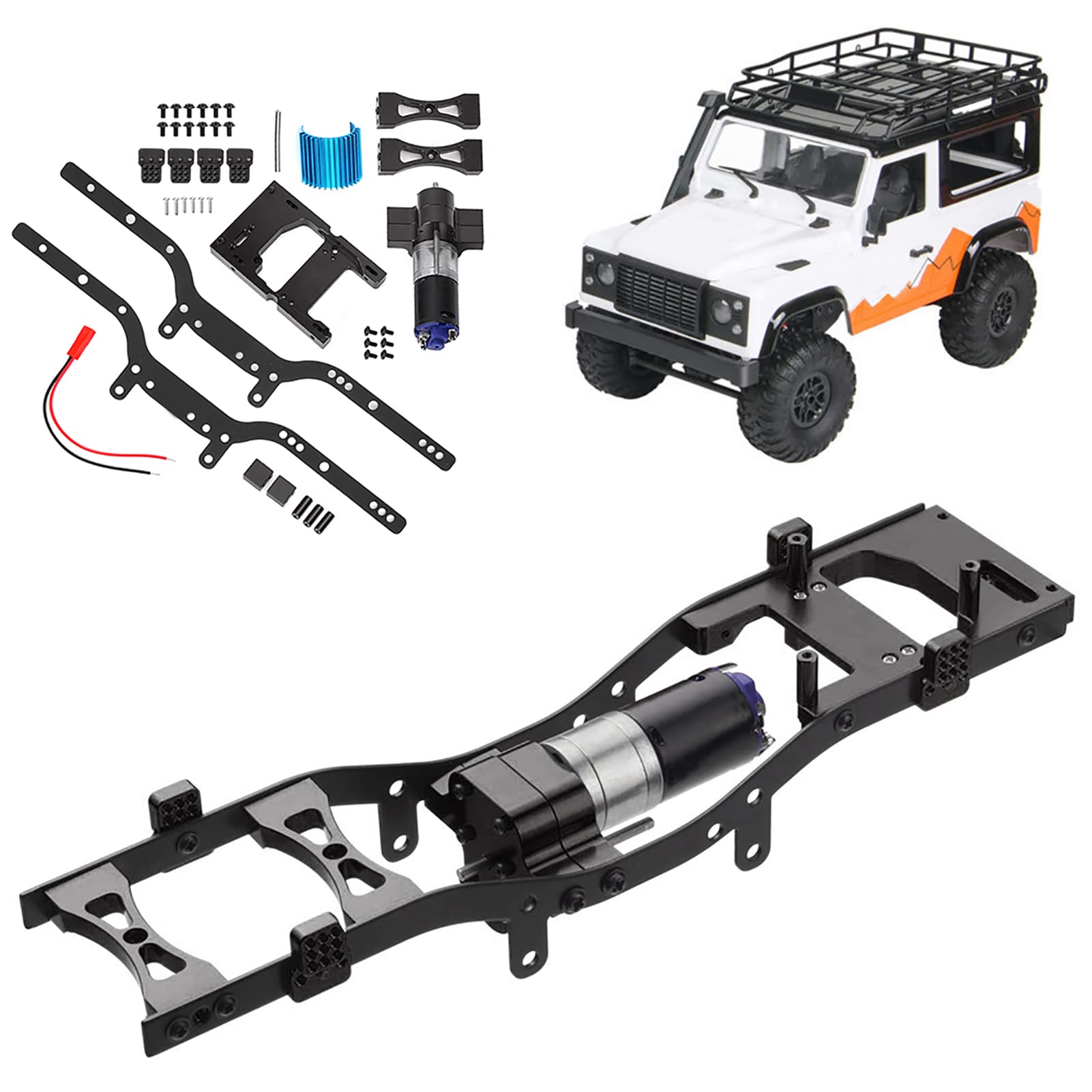 Cryfokt Juego de Chasis de Coche RC para MN90K MN91K Piezas Duraderas