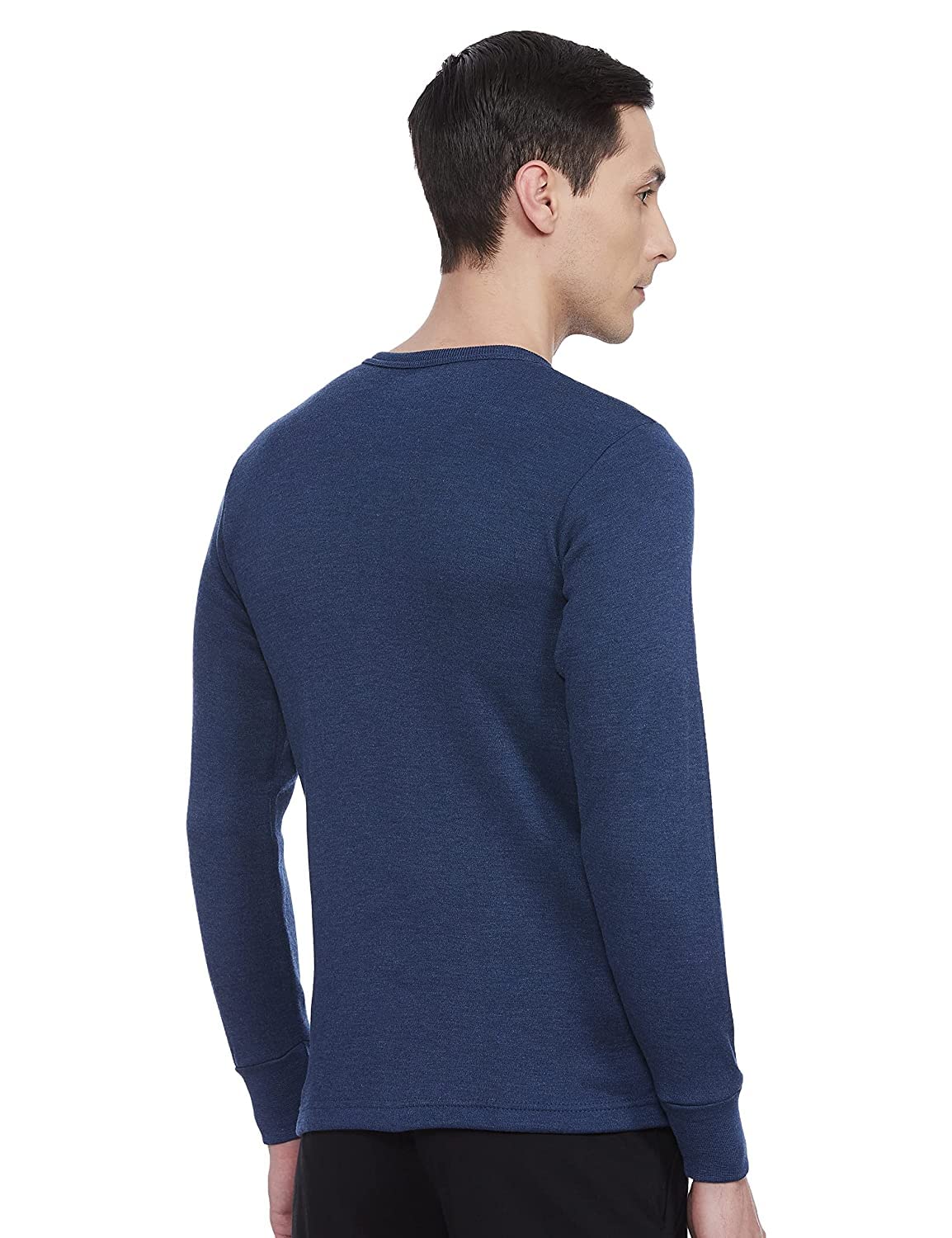 THERMOCOT Camiseta térmica de invierno para hombre, hecha de mezcla de algodón, cuello redondo, ropa térmica interior para hombre, mangas completas y ajuste cómodo, chaleco térmico de alta calidad