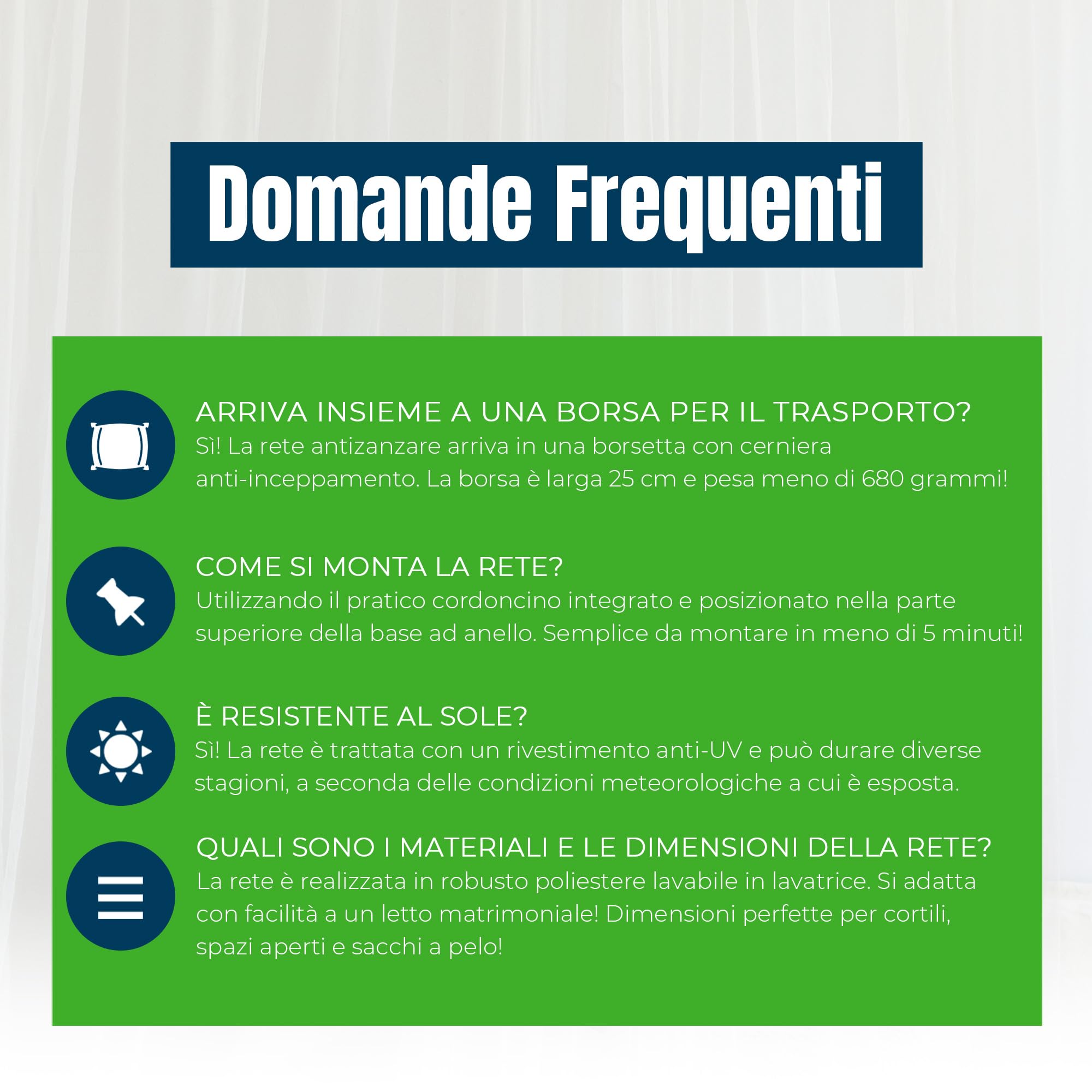 MEKKAPRO Zanzariera Letto Matrimoniale XL, Zanzariera da Letto Matrimoniale a Baldacchino, Culle o Amache, Zanzariera per Letto Matrimoniale con 2 Aperture, Contro Mosche, Vespe e Altri Insetti