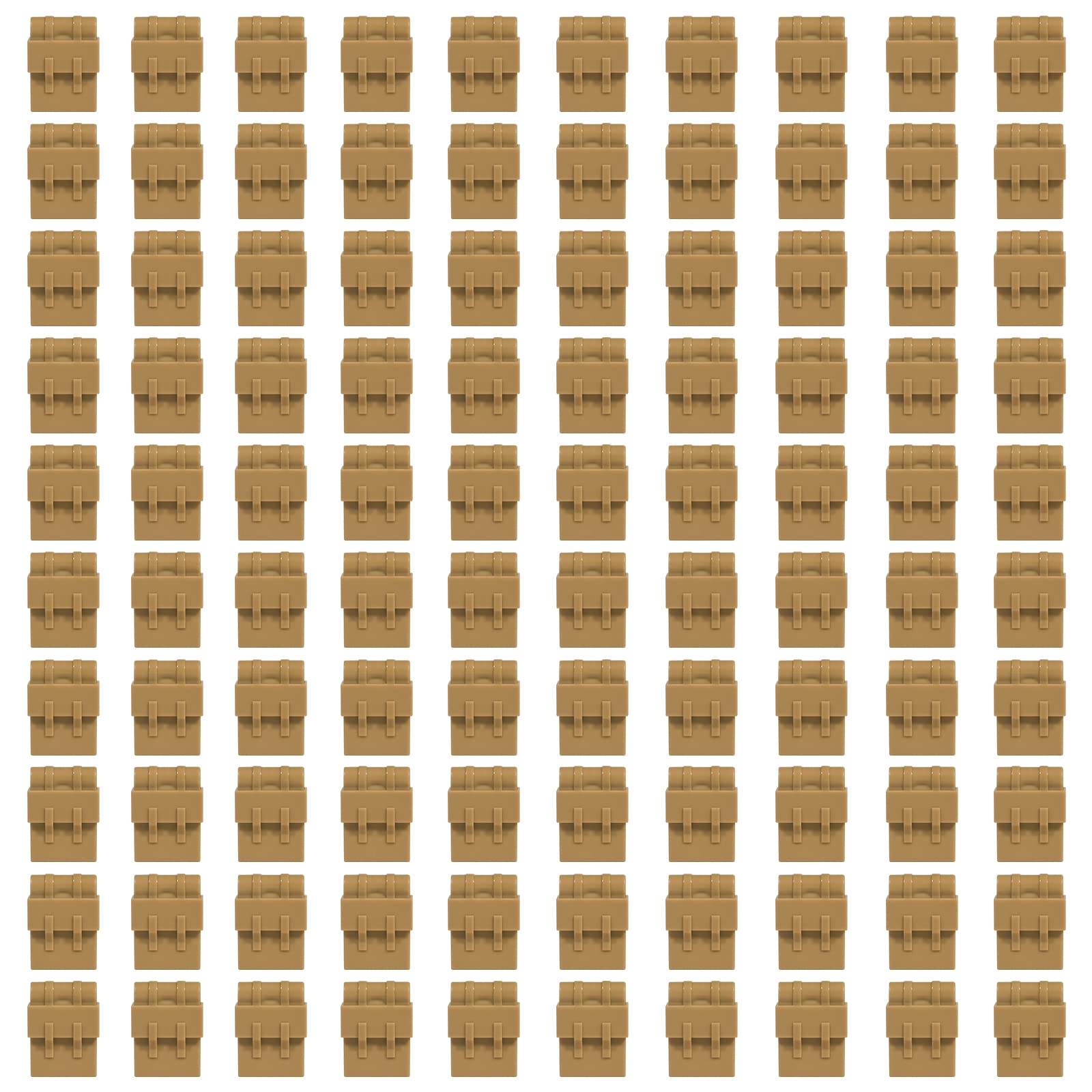 Lanbowan Army Men Action Figures-Toy Soldiers' Marching Backpack-Compatible (Earth Color) WW2 Gear (100 Pieces)