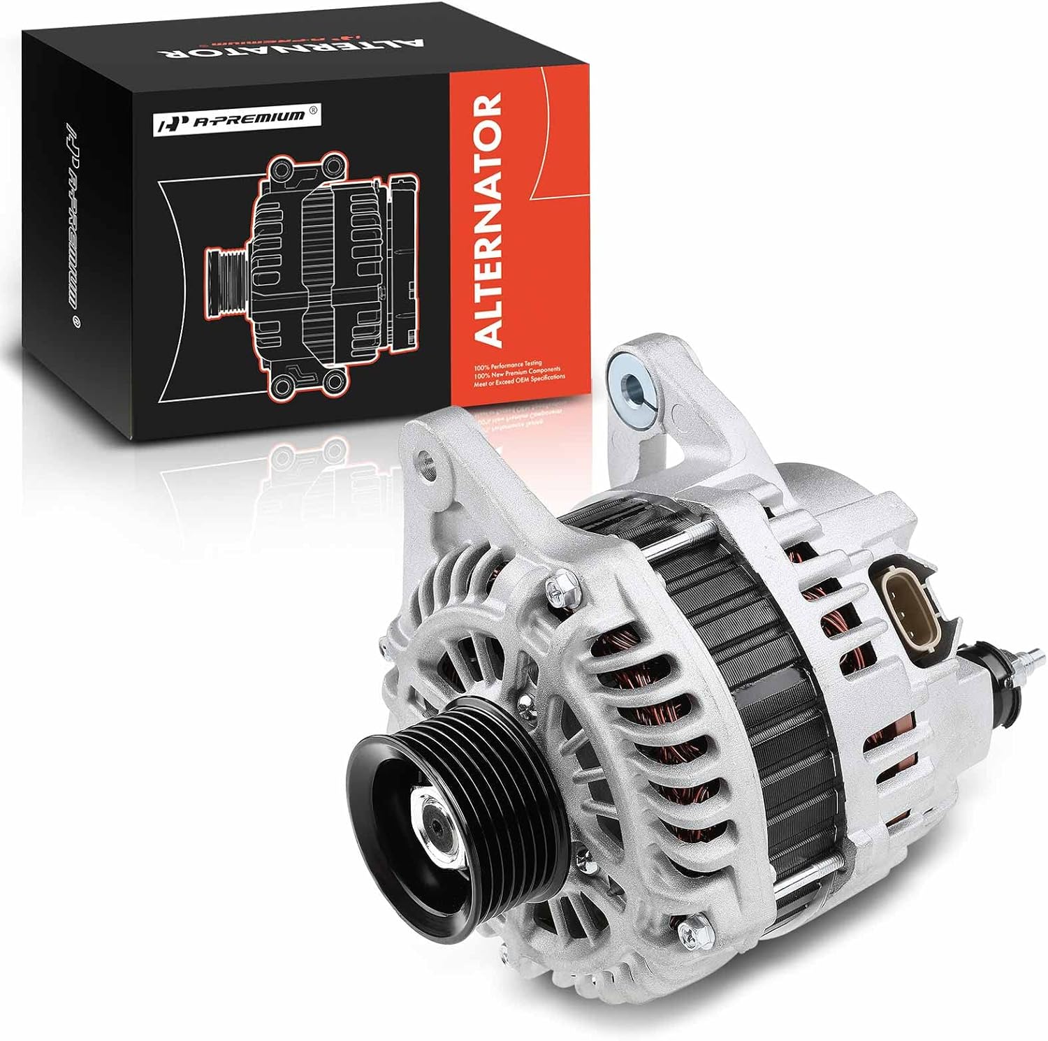 A-Premium Alternator Compatible with Nissan Versa 2009-2011 L4 1.6L DOHC, 12V 120Amp Clockwise 7-Groove Pulley, Replace# A002TJ0291ZC, 23100-BC00A, 23100-EM01A