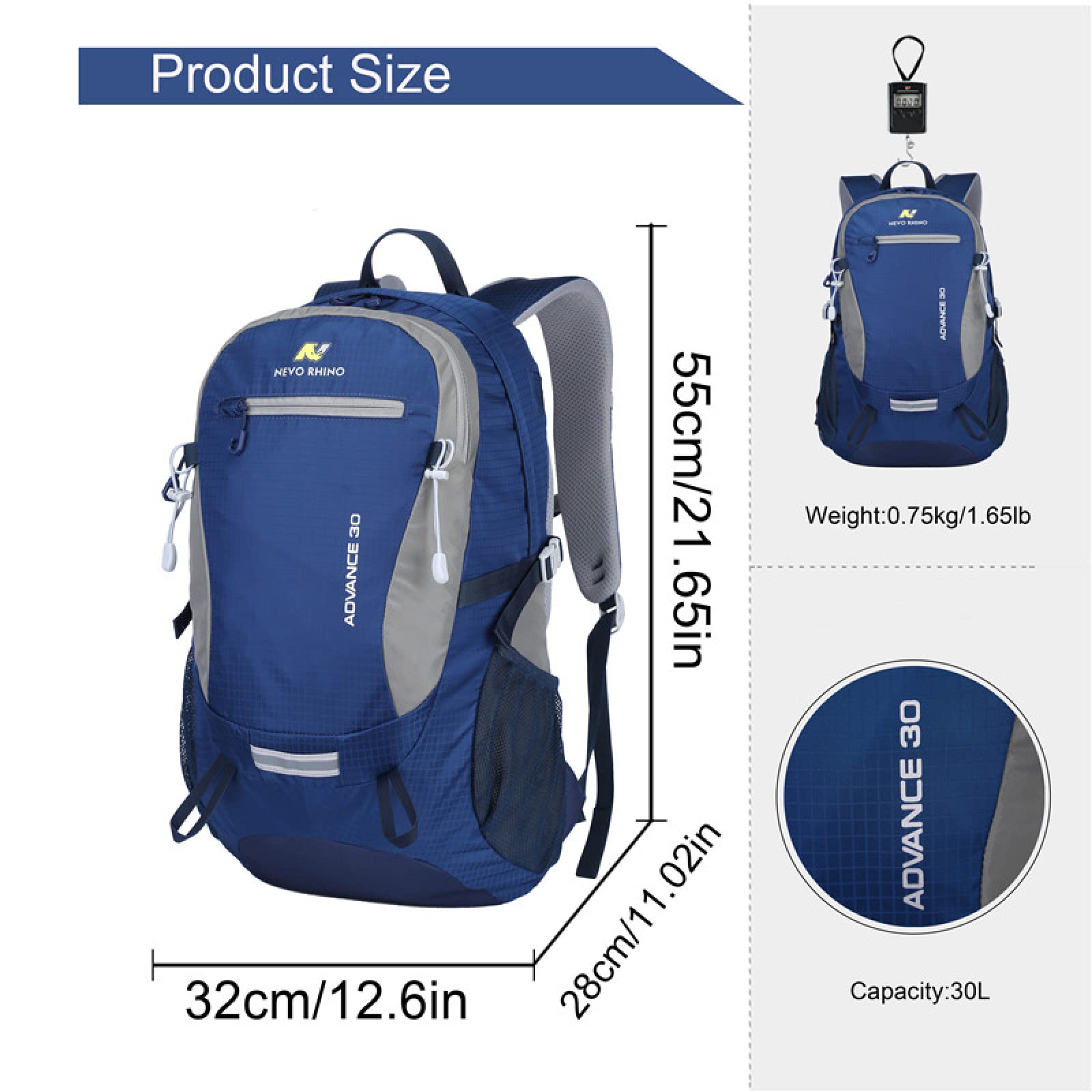 Zaino da esterno da uomo da 30 litri Zaino da viaggio per alpinismo Borsa da campeggio sportiva Borsa da scuola per escursionismo