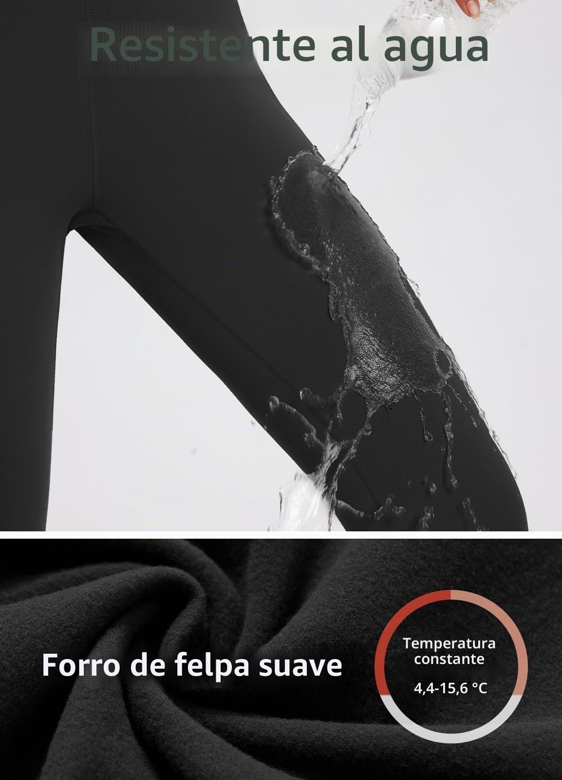 BALEAF Leggings impermeables con forro polar para mujer, de cintura alta, para senderismo, invierno, con aislamiento térmico y bolsillos con cremallera