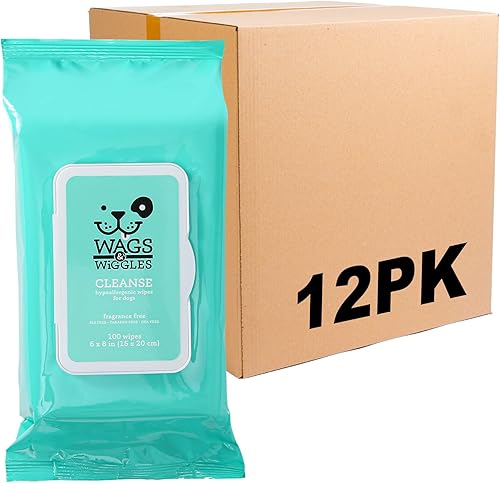 Vista 17 de Wags & Wiggles Cleanse Toallitas Hipoalergénicas 100ct Toallitas Hipoalergénicas para Perros Paquete de 100 Unidades, Sin Fragancia Baño Sin