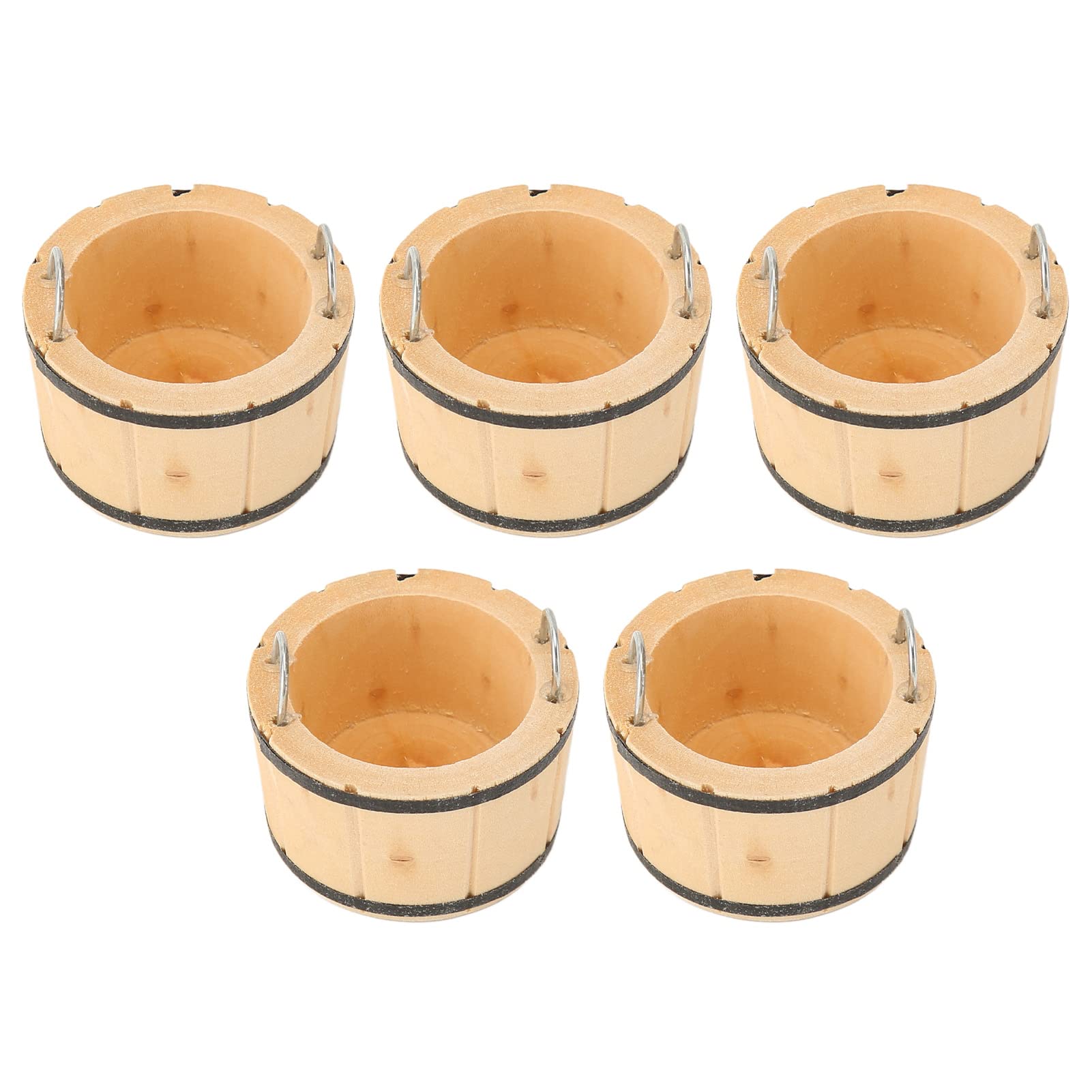 Mini Lavatoio in Legno, Lavabo in Legno in Miniatura 5 Pezzi Texture più Liscia Squisita Fattura per i Giocattoli
