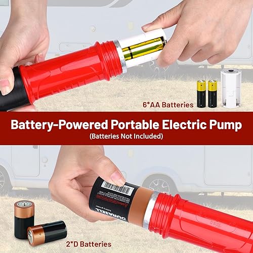 Miniatura 3 de Bomba de transferencia de combustible automática portátil, extractor de aceite de flujo de 2.6 GPM con parada automática, bomba de transferencia de