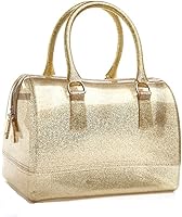 Vista 1 de Bolso de cristal transparente de color caramelo con forma de almohada de gelatina de verano para mujer