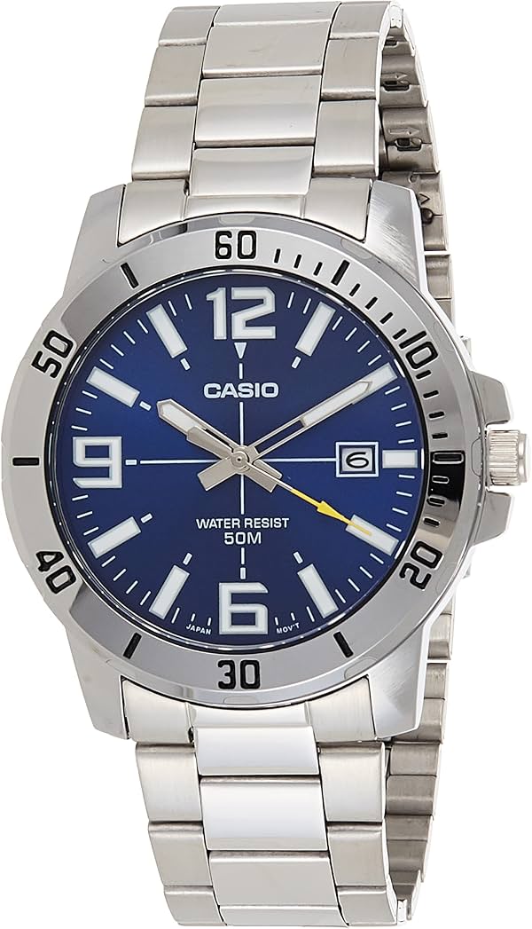 Casio Reloj de acero inoxidable estilo buceo para hombre