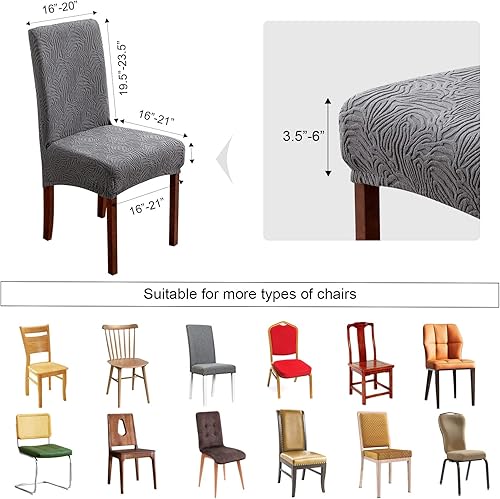 Miniatura 5 de YUEANG Fundas para sillas de comedor, fundas para sillas de comedor, fundas elásticas para sillas Parsons, funda protectora para silla de comedor,
