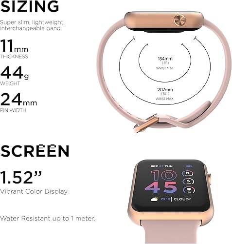 Miniatura 2 de iTouch Air 4 Smartwatch - Monitor de actividad física, monitor de frecuencia cardíaca, esfera de reloj personalizable, rastreador de actividad y