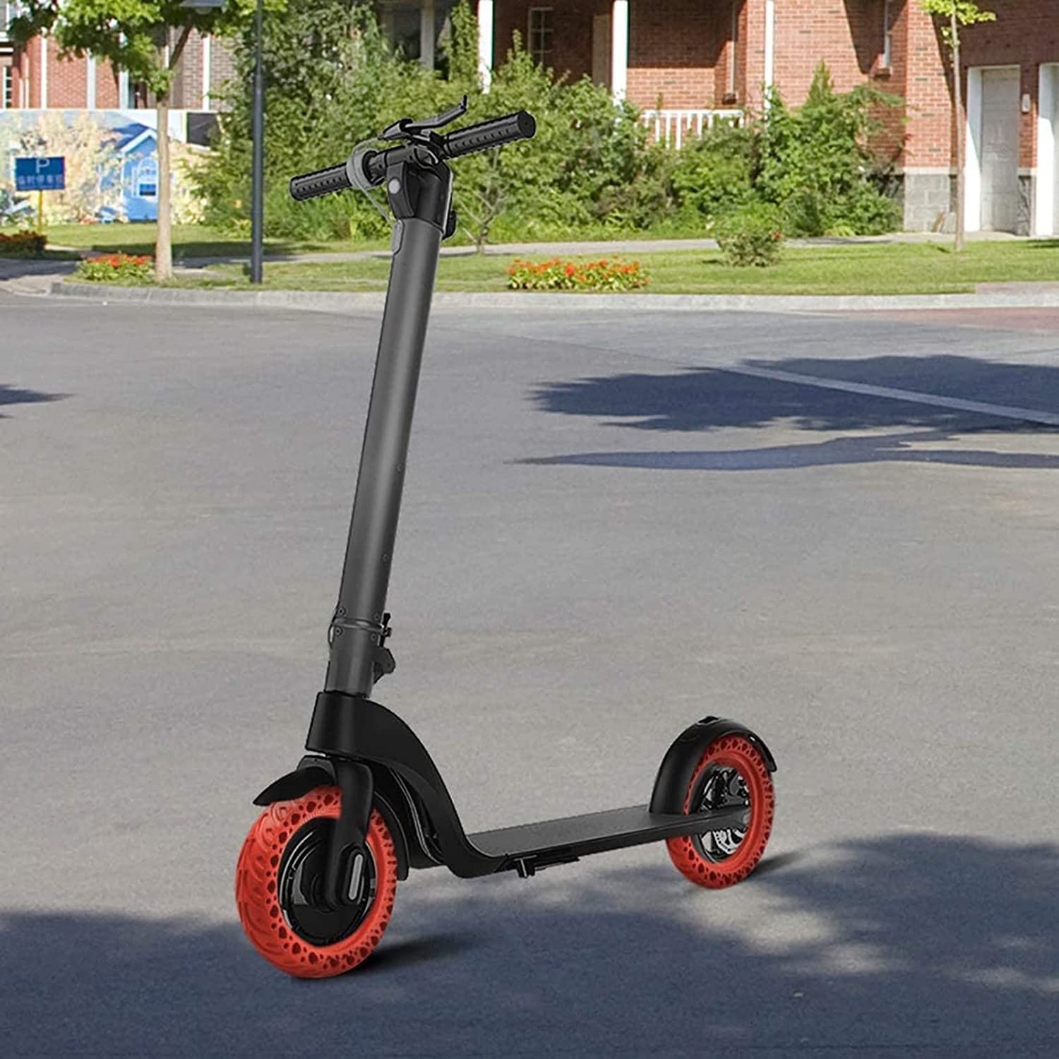 plastikowe koło, Opony zamienne do hulajnogi elektrycznej o strukturze plastra miodu, 8,5 cala, czarno-czerwone, 2 szt